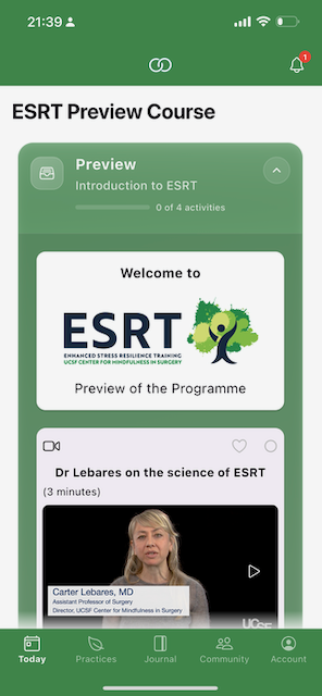 ESRT Course Interface